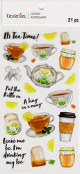Tea Time, scrapbook stickers 4x7" (Recollections)<br><font color=red>40% off</font>