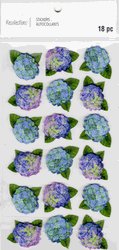 Flowers, BLUE & PURPLE, 3D scrapbook stickers 4x7" (Recollections)<br><font color=red>40% off</font>