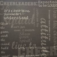 Cheerleader Words, Black, scrapbook paper (Karen Foster Design)