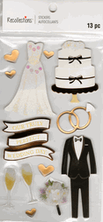 Perfect Wedding, 3D scrapbook stickers 4x7" (Recollections)<br><font color=red>40% off</font>