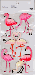 Flamingos, 3D scrapbook stickers 4x7" (Recollections)<br><font color=red>40% off</font>