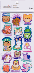 Animal Sentiments, whimsical, scrapbook stickers 4x7" (Recollections)<br><font color=red>40% off</font>