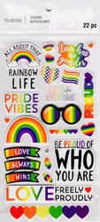 Pride Vibes, 3D scrapbook stickers 4x7" (Recollections)<br><font color=red>40% off</font>