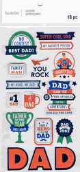 Best Dad, 3D scrapbook stickers 4x7" (Recollections)<br><font color=red>40% off</font>