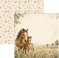 Horse Farmhouse, double sided, scrapbook paper (Scrapbook Customs)