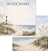 Outer Banks, OBX Bodie Island Light Station, double sided, scrapbook paper (Scrapbook Customs)