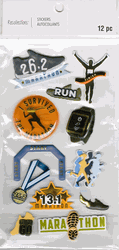 Marathon, 3D scrapbook stickers 4x7" (Recollections)<br><font color=red>40% off</font>