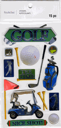 Golf, 3D scrapbook stickers 4x7" (Recollections)<br><font color=red>40% off</font>
