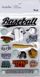 Baseball - Opening Day, 3D scrapbook stickers 4x7" (Recollections)<br><font color=red>40% off</font>
