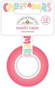 Washi Tape, Gingerbread Kisses - Merry Christmas, 15mm" x 12yd, scrapbook (Doodlebug)