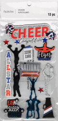 Cheer Competition, 3D scrapbook stickers 4x7" (Recollections)<br><font color=red>40% off</font>