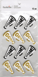 Cheer - Go Team, 3D scrapbook stickers 4x7" (Recollections)<br><font color=red>40% off</font>