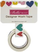Washi Tape, O My Heart, .625"x30' (Bella Blvd)