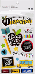 Education: #1 Teacher, 3D scrapbook stickers 4x7" (Recollections)<br><font color=red>40% off</font>