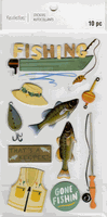 Fishing, 3D scrapbook stickers 4x7" (Recollections)<br><font color=red>40% off</font>