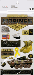 Military: Marines, 3D scrapbook stickers 4x7" (Recollections)<br><font color=red>20% off</font>