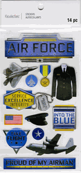 Military: Air Force, 3D scrapbook stickers 4x7" (Recollections)<br><font color=red>20% off</font>