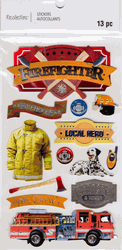 Firefighter, 3D scrapbook stickers 4x7" (Recollections)<br><font color=red>40% off</font>
