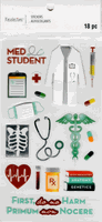 Med Student, 3D scrapbook stickers 4x7" (Recollections)<br><font color=red>40% off</font>