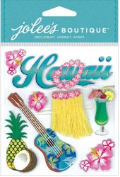 Hawaii, 3D scrapbook stickers (Jolee's Boutique) 