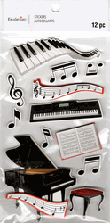 Pianos, 3D scrapbook stickers 4x7" (Recollections)<br><font color=red>40% off</font>