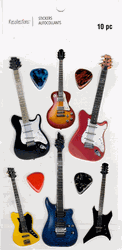 Guitars: Electric, 3D scrapbook stickers 4x7" (Recollections)<br><font color=red>40% off</font>