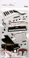 Pianos, 3D scrapbook stickers 4x7" (Recollections)<br><font color=red>40% off</font>