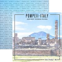 Italy, Pompeii, Ancient Roman Ruins, double-sided Coordinates scrapbook paper (Scrapbook Customs) 
