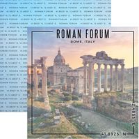 Italy, Roman Forum, double-sided Coordinates scrapbook paper (Scrapbook Customs) 