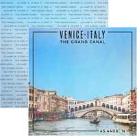 Italy, Venice, The Grand Canal, double-sided Coordinates scrapbook paper (Scrapbook Customs) 