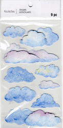 Clouds, glitter, 3D scrapbook stickers 4x7" (Recollections)<br><font color=red>40% off</font>