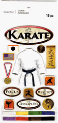 Karate, 3D scrapbook stickers 4x7" (Recollections)<br><font color=red>40% off</font>