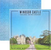 England, Windsor Castle, double-sided Coordinates scrapbook paper (Scrapbook Customs)