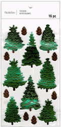 Pine Trees & Pinecones, 3D scrapbook stickers 4x7" (Recollections)<br><font color=red>40% off</font>