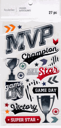 MVP Champion, 3D scrapbook stickers 4x7" (Recollections)<br><font color=red>40% off</font>