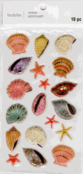 Seashells, 3D scrapbook stickers 4x7" (Recollections)<br><font color=red>40% off</font>