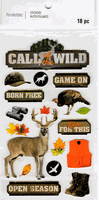 Hunting - Call of the Wild, 3D scrapbook stickers 4x7" (Recollections)<br><font color=red>40% off</font>
