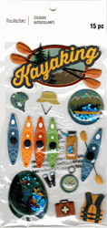 Kayaking, 3D scrapbook stickers 4x7" (Recollections)<br><font color=red>40% off</font>