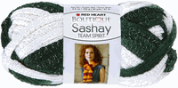 Sashay Team Spirit Yarn, Green/White (RED HEART Boutique)