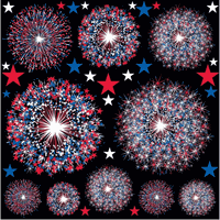 The 4th of July, 12" x 12" scrapbook stickers (Reminisce)