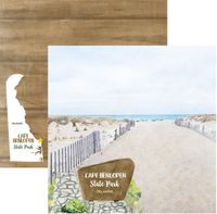 Delaware - Cape Henlopen State Park, double-sided scrapbook paper (Scrapbook Customs)