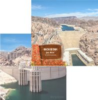 Nevada & Arizona - Hoover Dam, Lake Mead, double-sided scrapbook paper (Scrapbook Customs)