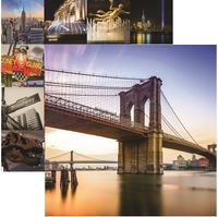 New York Collection, Brooklyn Bridge, double-sided scrapbook paper (Reminisce)