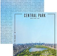 New York, Central Park, double-sided Coordinates scrapbook paper (Scrapbook Customs)