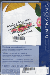 Apron Stamped cross stitch kit,�Meals & Memories (Dimensions)�