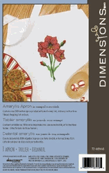 Apron Stamped cross stitch kit,�Amaryllis Flowers (Dimensions)�