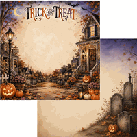 Trick or Treat, Hallowee double sided, scrapbook paper (Scrapbook Customs)�