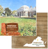 Virginia - Monticello National Historic Site, double-sided scrapbook paper (Scrapbook Customs)
