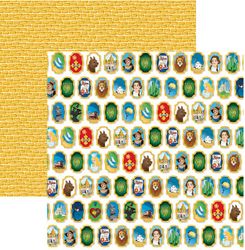 Wizard of Oz, Yellow Brick Road, double-sided scrapbook paper (Carta Bella) 