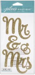 Mr & Mrs, wedding 3D scrapbook stickers (Jolee's Boutique) 